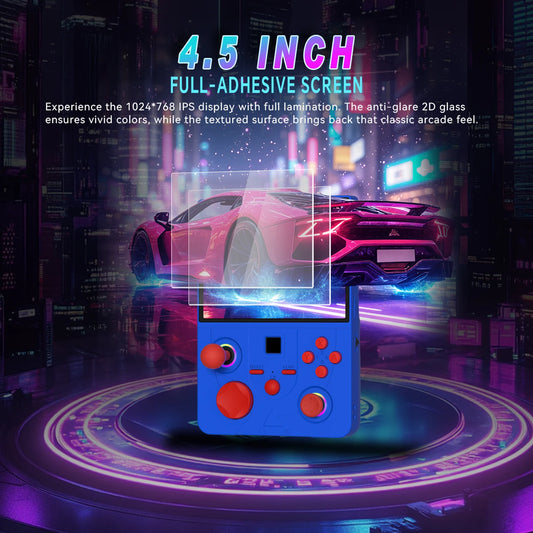 DC45V Handheld Game Console Portable Hand Held 4.5-in 4k HD IPS Screen Large Battery Best Gift For Boy Girl 128GB PS1