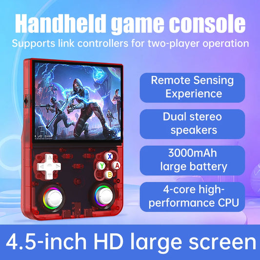 iGameConsole FLLBW R36 Best Retro Handheld Gaming Console 2026 | 10000 Preloaded GBA SNES PS1 Games Plug and Play | Back to School Gift for Kids Adults Dad | 4.5 Inch IPS Linux 64GB Emulator Console | Nostalgic Classic Gaming Childhood Memories