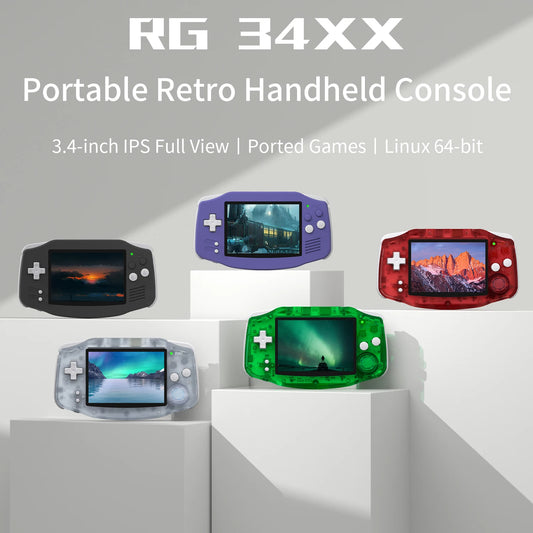 iGameConsole RG34XX Best WiFi Retro Handheld Console 2026 | 10000 Preloaded GBA SNES PS1 Games Plug and Play | Back to School Gift for Kids Adults Dad | Linux 64GB Emulator Console | Nostalgic Classic Gaming Childhood Memories