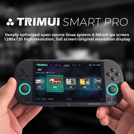iGameConsole TRIMUI SMART Best Premium Retro Handheld Console 2026 | 10000 Preloaded GBA SNES PS1 Games Plug and Play | Back to School Gift for Kids Adults Dad | Linux 64GB Emulator Console | Nostalgic Classic Gaming Childhood Memories