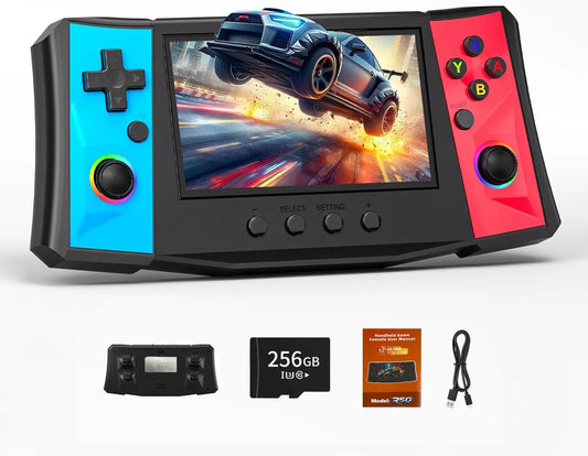 R50 Ultra Handheld Game 4.5 inch IPS Screen Retro Console 4000mAh Portable Console 12+ Emulator 256G GIFT 50000 Games