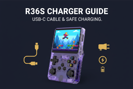 R36S charger guide — 2026 — USB-C cable and safe charging by iGameConsole