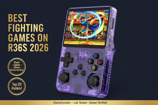 Best fighting games on R36S 2026 Street Fighter Tekken Mortal Kombat KOF top 20 iGameConsole