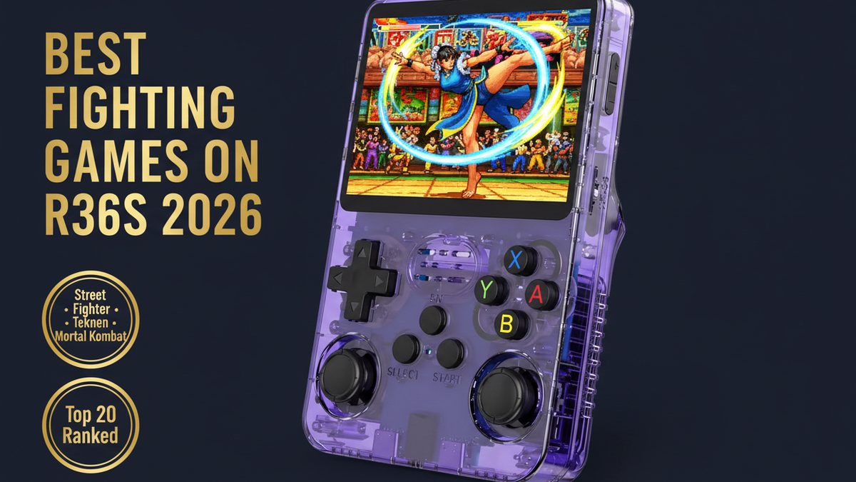 Best fighting games on R36S 2026 Street Fighter Tekken Mortal Kombat KOF top 20 iGameConsole