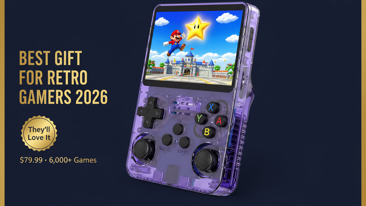 Best gift for retro gamers 2026 R36S 6000 games $79.99 by iGameConsole