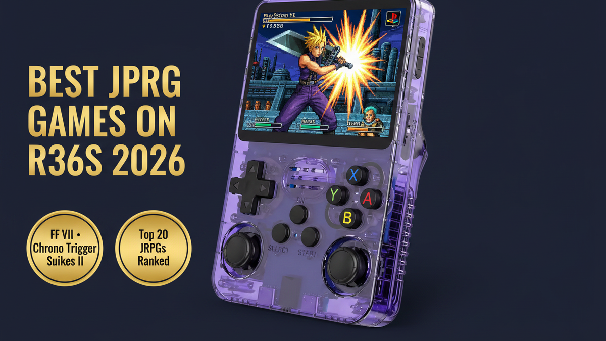 Best JRPG games on R36S 2026 top 20 Final Fantasy VII Chrono Trigger Suikoden iGameConsole