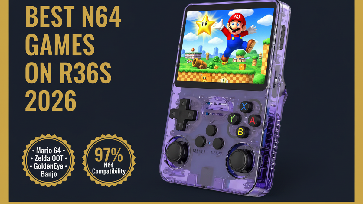 Best N64 games on R36S 2026 Super Mario 64 Zelda Ocarina of Time GoldenEye Banjo-Kazooie top 25 iGameConsole