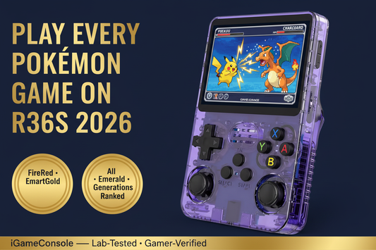 Best Pokemon games on R36S 2026 FireRed Emerald HeartGold every generation ranked iGameConsole