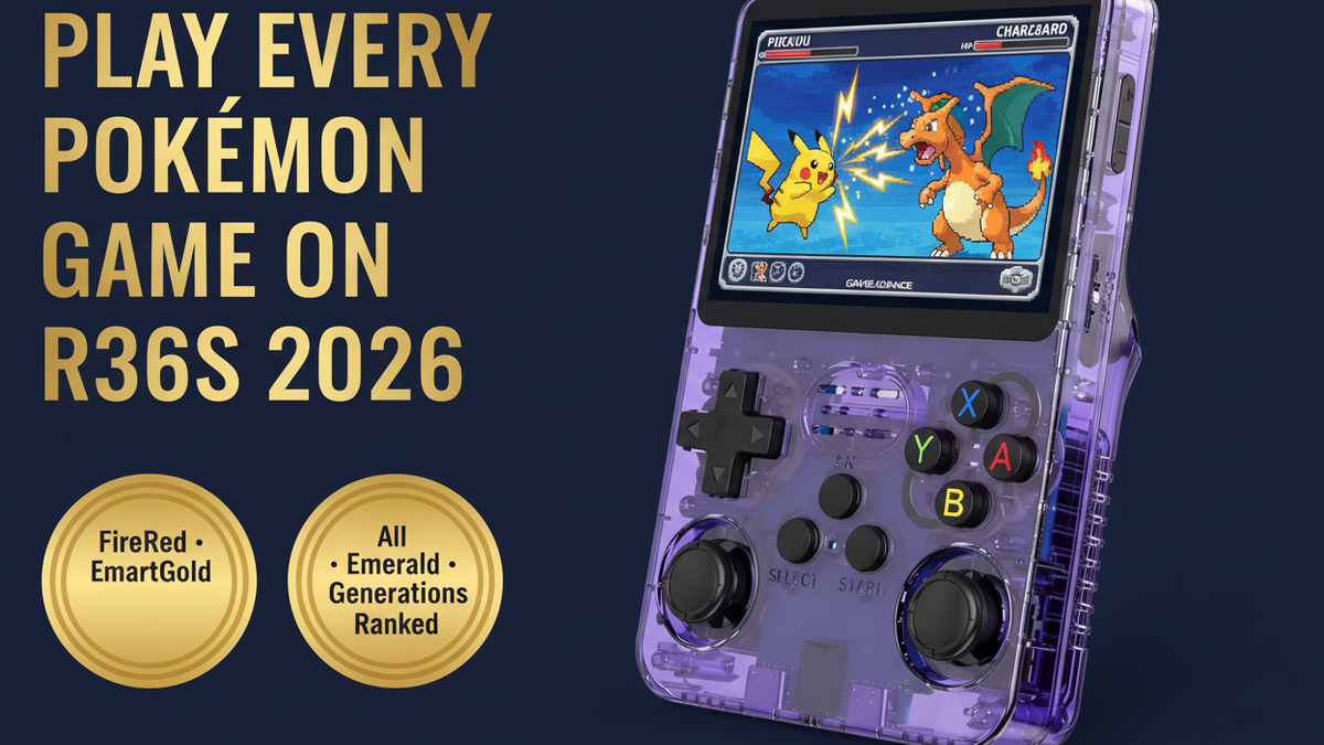 Best Pokemon games on R36S 2026 FireRed Emerald HeartGold every generation ranked iGameConsole