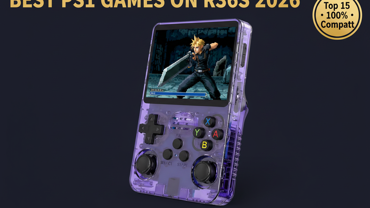 Best PS1 games on R36S 2026 top 15 Final Fantasy VII Tekken 3 Crash Bandicoot Metal Gear Solid 100% compatibility iGameConsole