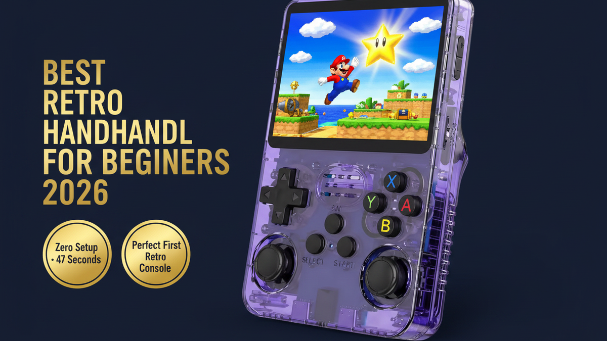 Best retro handheld for beginners 2026 R36S zero setup 47 seconds 6000 games iGameConsole