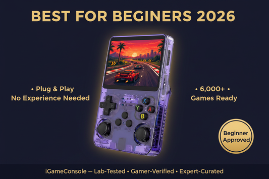 Best retro handheld for beginners 2026 — plug and play 30 seconds no setup R36S by iGameConsole