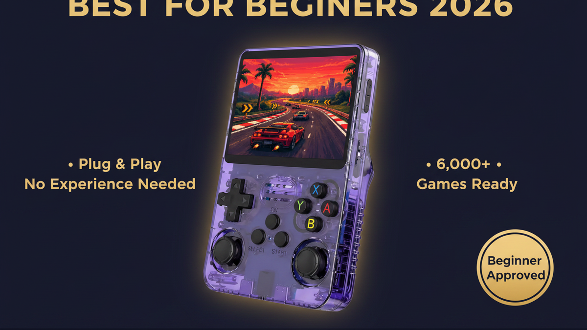 Best retro handheld for beginners 2026 — plug and play 30 seconds no setup R36S by iGameConsole