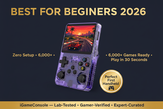 Best retro handheld for beginners 2026 — zero setup R36S by iGameConsole