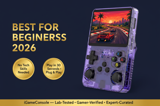 Best retro handheld for beginners 2026 — zero setup play in 30 seconds R36S by iGameConsole