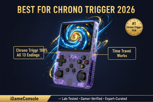 Best retro handheld for Chrono Trigger 2026 — all 13 endings R36S by iGameConsole