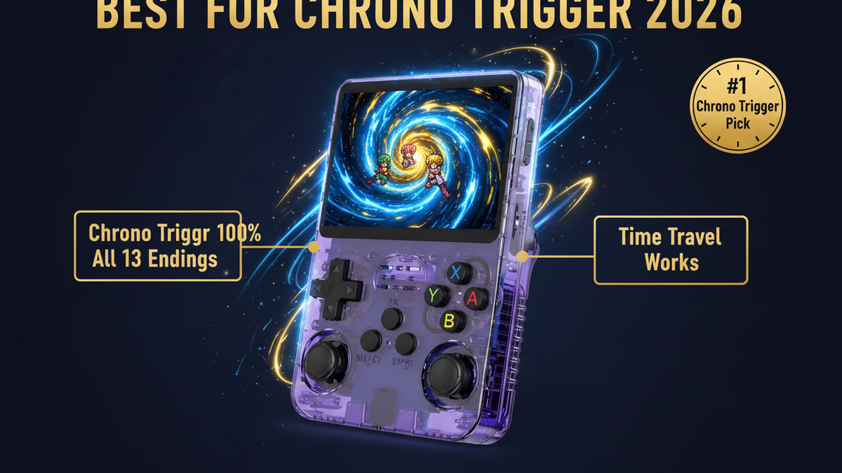 Best retro handheld for Chrono Trigger 2026 — all 13 endings R36S by iGameConsole