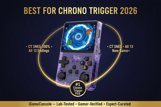 Best retro handheld for Chrono Trigger 2026 — CT SNES all 13 endings R36S by iGameConsole