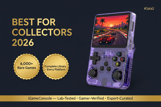 Best retro handheld for collectors 2026 — 6000 games 20 platforms rare titles R36S by iGameConsole