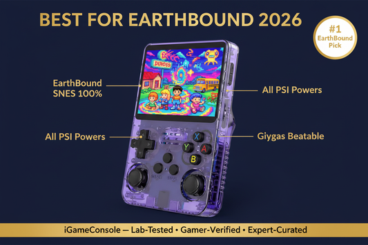 Best retro handheld for EarthBound 2026 — EarthBound SNES Giygas PSI R36S by iGameConsole