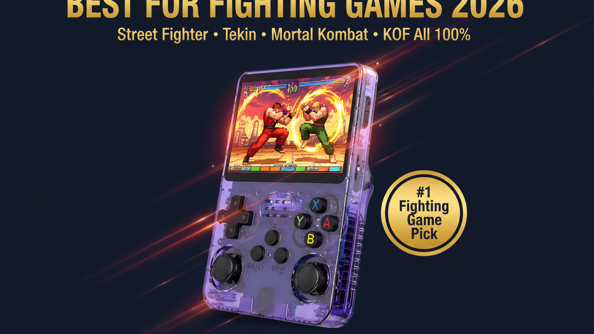 Best retro handheld for fighting games 2026 — SF2 Tekken MK KOF R36S by iGameConsole