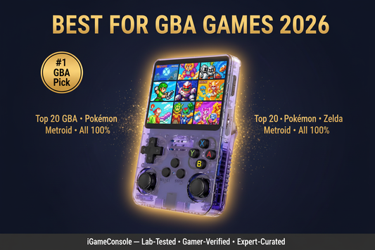 Best retro handheld for GBA games 2026 — Pokemon Zelda Metroid Fire Emblem R36S by iGameConsole
