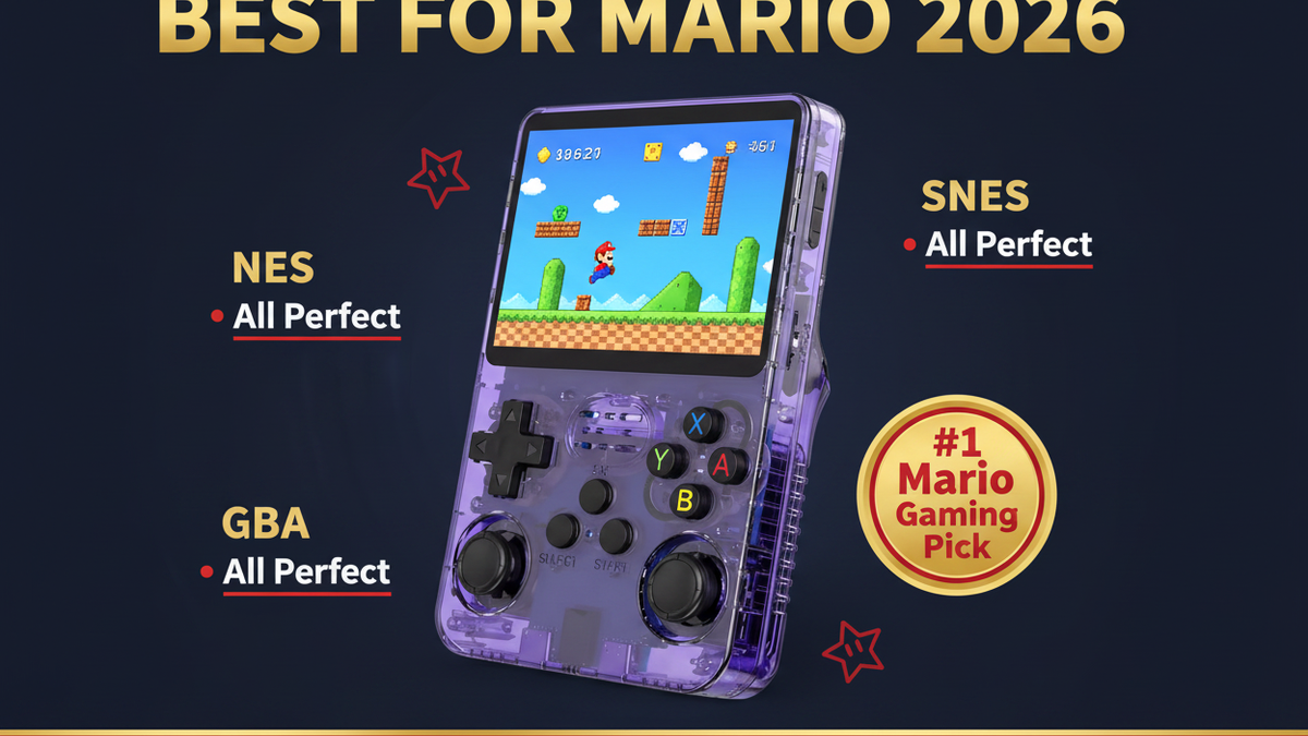 Best retro handheld for Mario games 2026 — R36S NES SNES GBA 100% by iGameConsole