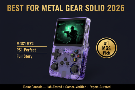 Best retro handheld for Metal Gear Solid 2026 — MGS1 PS1 Snake R36S by iGameConsole