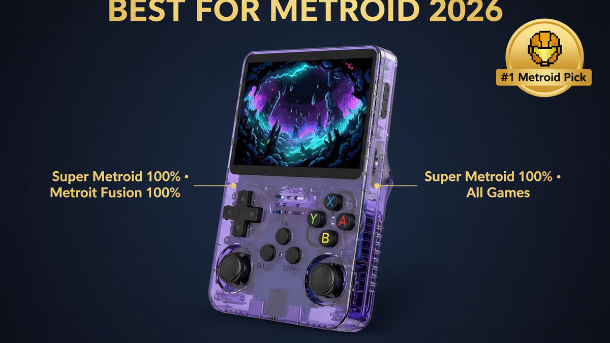 Best retro handheld for Metroid 2026 — Super Metroid Fusion R36S by iGameConsole