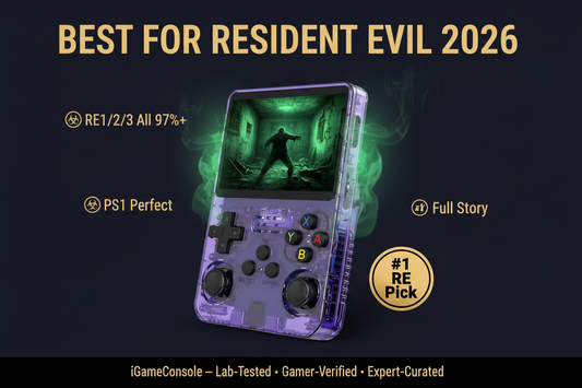 Best retro handheld for Resident Evil 2026 — RE1 RE2 RE3 PS1 R36S by iGameConsole