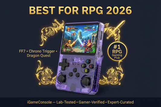 Best retro handheld for RPG games 2026 — FF7 Chrono Trigger R36S by iGameConsole