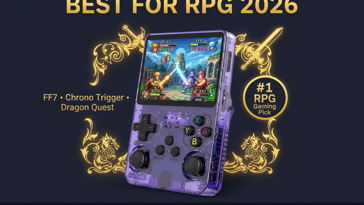 Best retro handheld for RPG games 2026 — FF7 Chrono Trigger R36S by iGameConsole