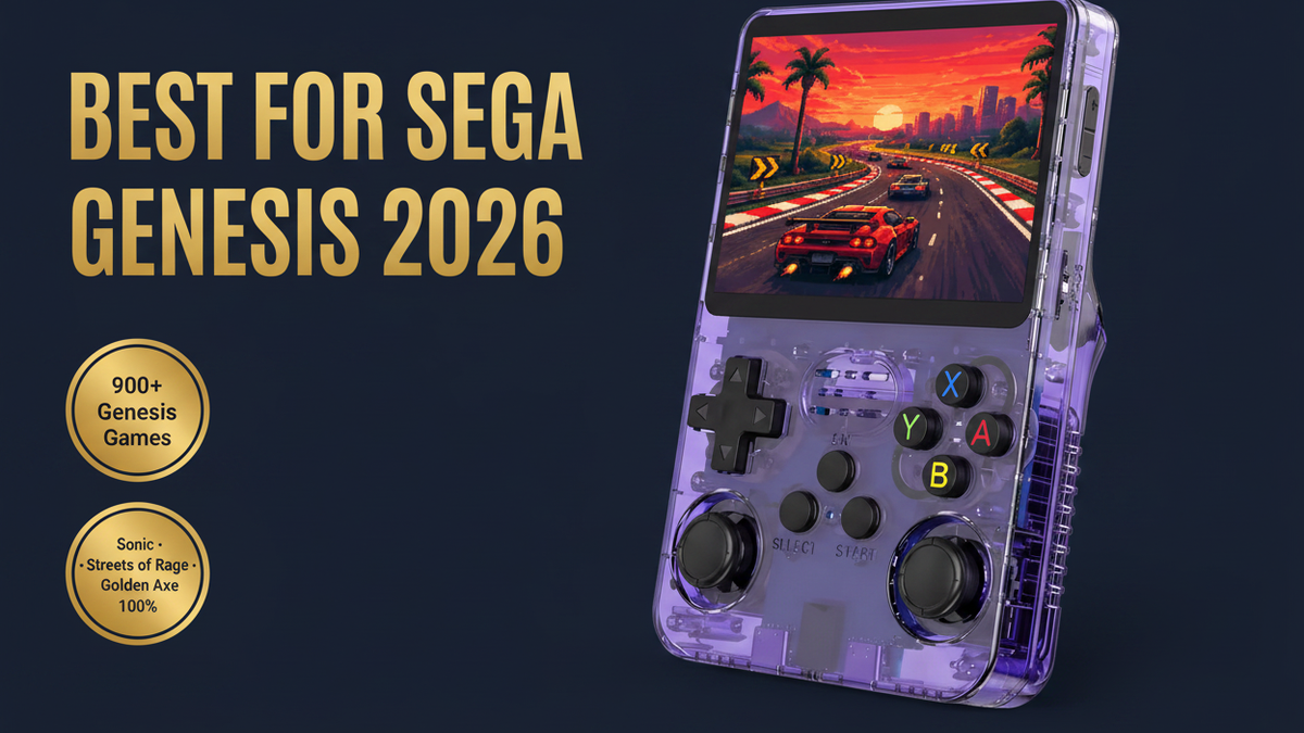 Best retro handheld for Sega Genesis 2026 — 900 games Sonic Streets of Rage Golden Axe R36S by iGameConsole