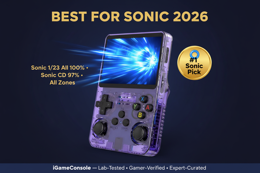 Best retro handheld for Sonic the Hedgehog 2026 — Sonic 1 2 3 R36S by iGameConsole