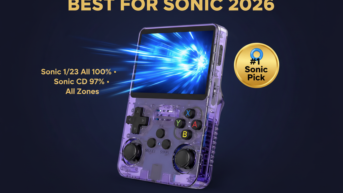 Best retro handheld for Sonic the Hedgehog 2026 — Sonic 1 2 3 R36S by iGameConsole