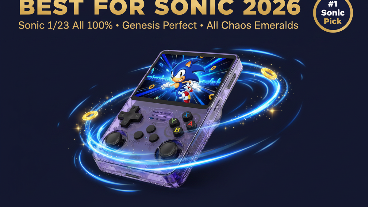Best retro handheld for Sonic the Hedgehog 2026 — Sonic 1 2 3K Genesis R36S by iGameConsole