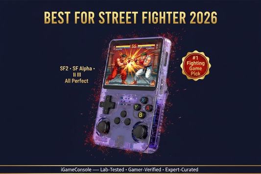 Best retro handheld for Street Fighter 2026 — SF2 KOF MK R36S by iGameConsole