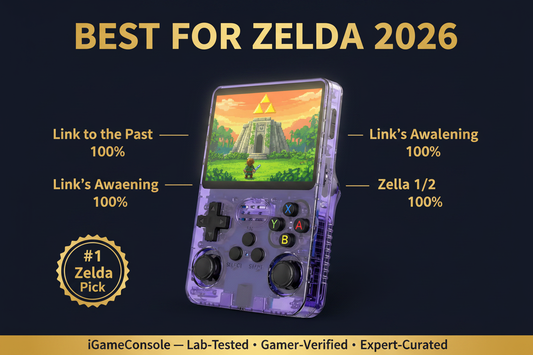 Best retro handheld for Zelda games 2026 — ALTTP OoT R36S by iGameConsole