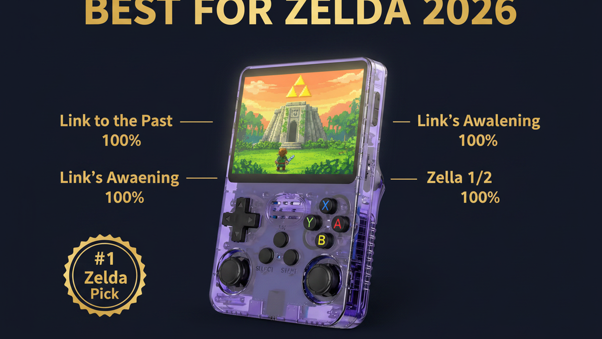 Best retro handheld for Zelda games 2026 — ALTTP OoT R36S by iGameConsole