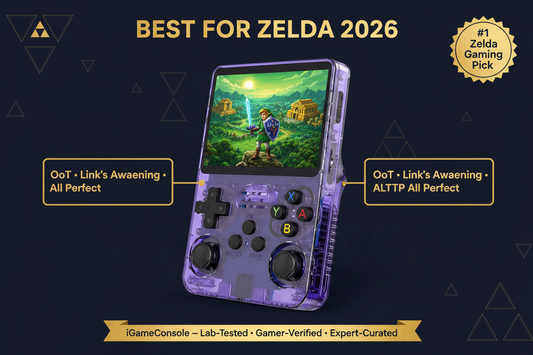 Best retro handheld for Zelda games 2026 — ALTTP OoT R36S by iGameConsole
