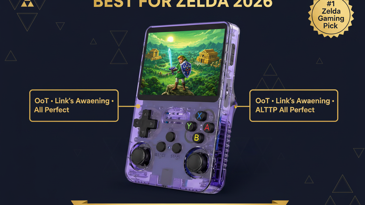 Best retro handheld for Zelda games 2026 — ALTTP OoT R36S by iGameConsole