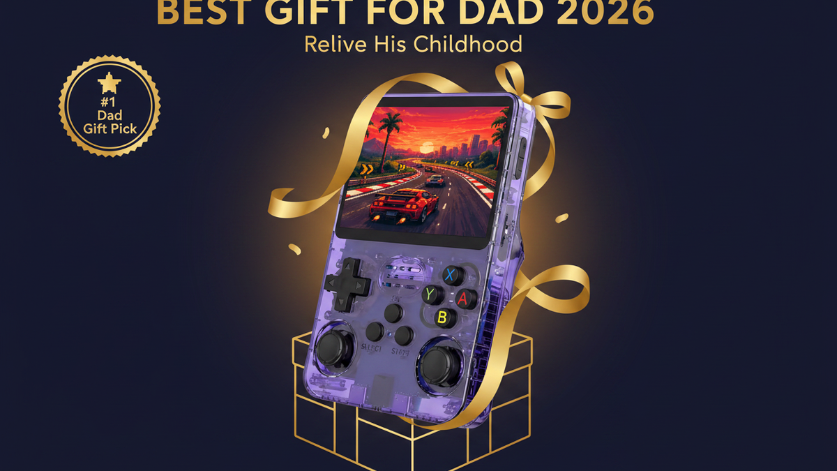 Best retro handheld gift for dad 2026 — R36S relive childhood by iGameConsole