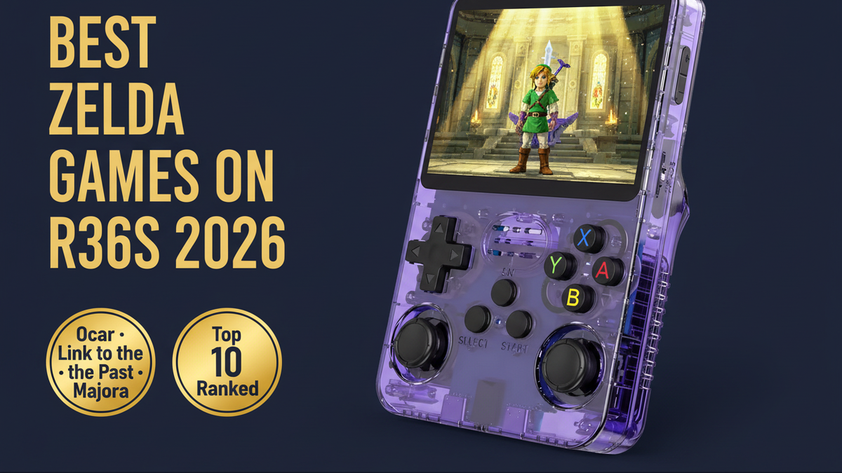 Best Zelda games on R36S 2026 Ocarina of Time Link to the Past Majoras Mask complete series iGameConsole