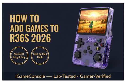 How to add games to R36S 2026 microSD drag drop ROM files step by step guide iGameConsole