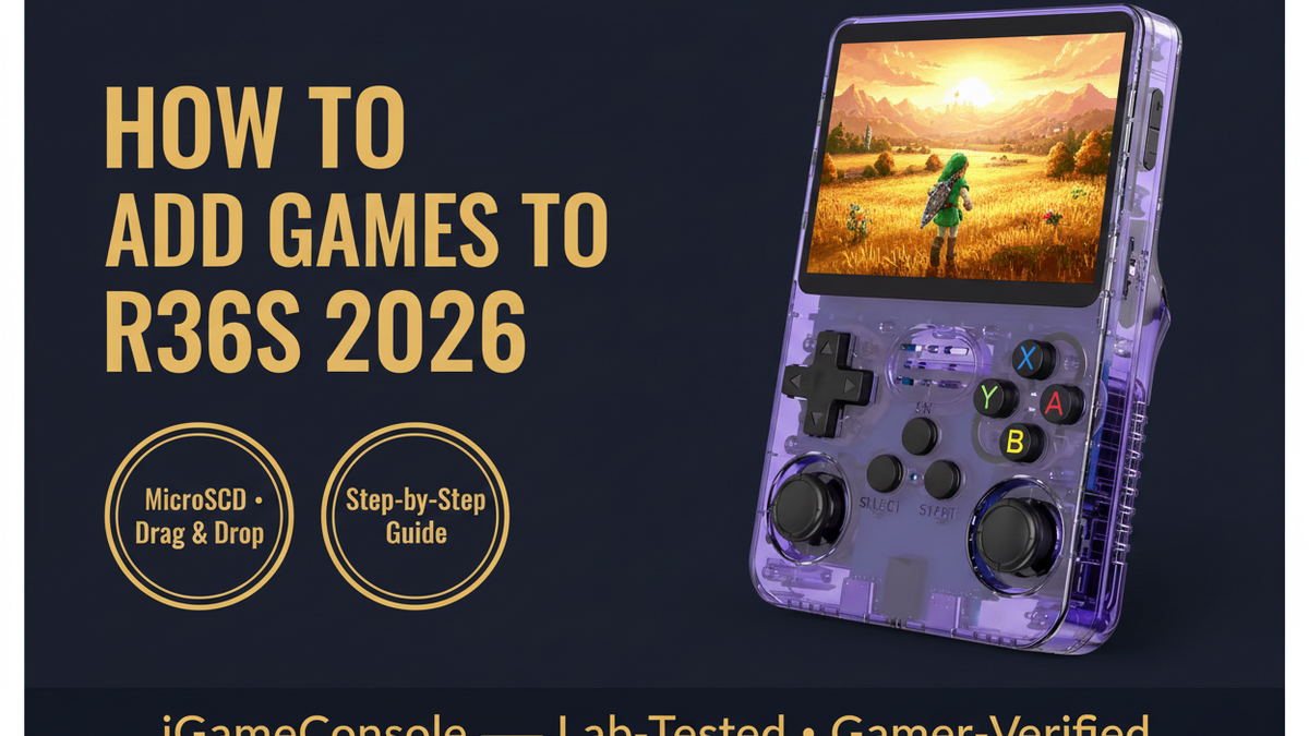 How to add games to R36S 2026 microSD drag drop ROM files step by step guide iGameConsole