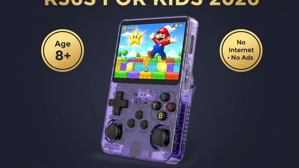 Is R36S good for kids 2026 age 8 plus no internet no ads no in-app purchases classic games safe iGameConsole