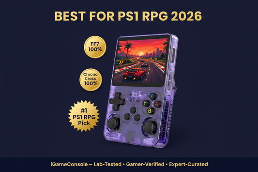 Best retro handheld for PS1 RPG 2026 — FF7 FF8 FF9 Chrono Cross Xenogears R36S by iGameConsole