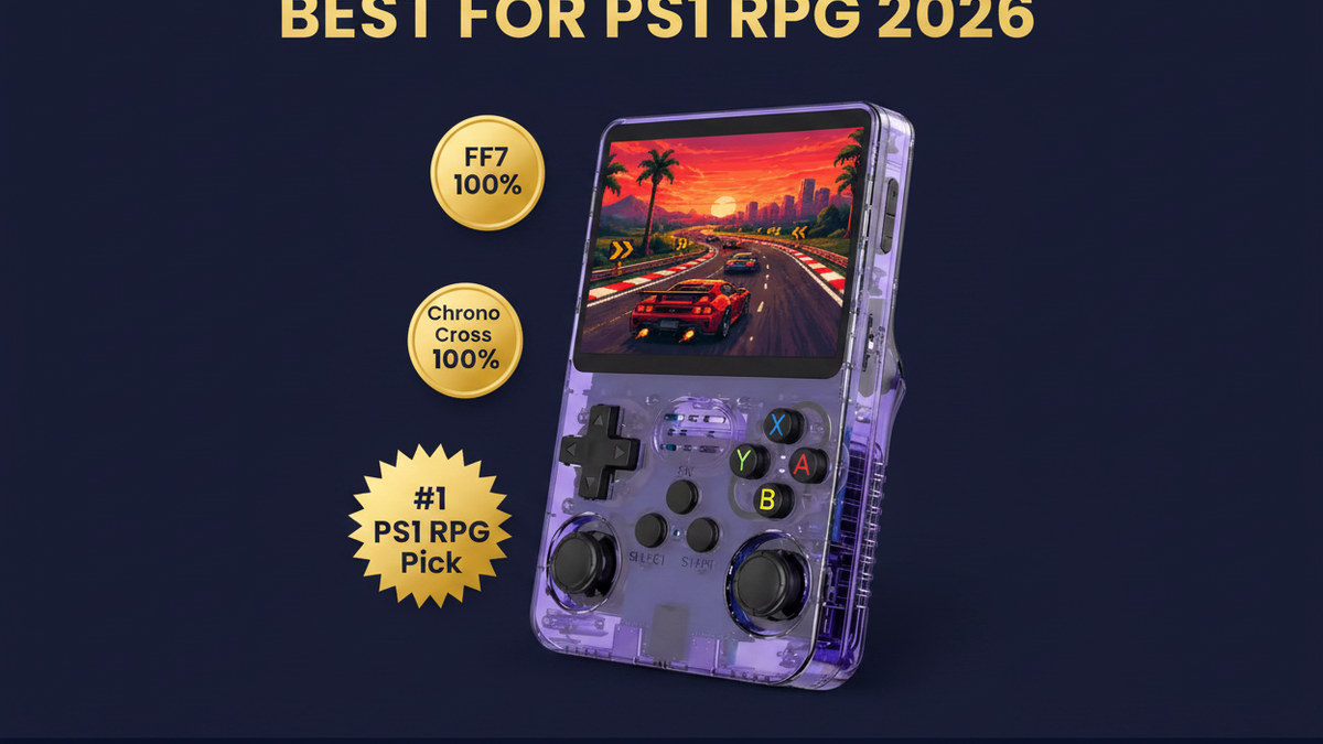 Best retro handheld for PS1 RPG 2026 — FF7 FF8 FF9 Chrono Cross Xenogears R36S by iGameConsole