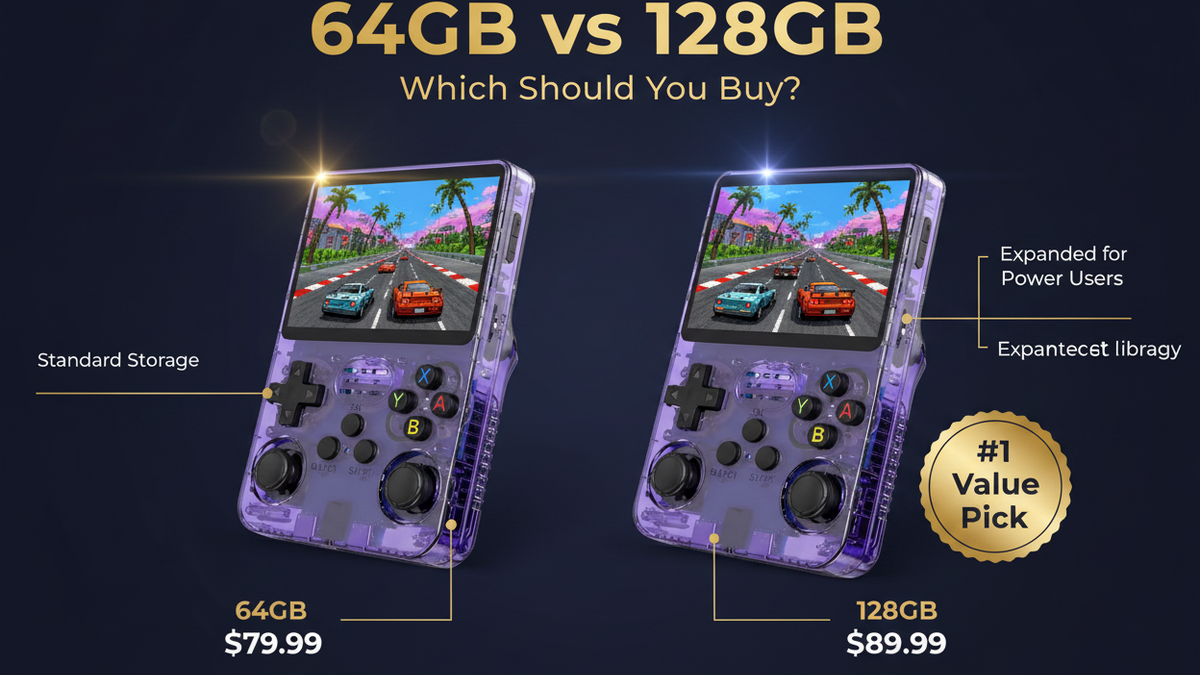 R36S 64GB vs 128GB 2026 — which version to buy by iGameConsole