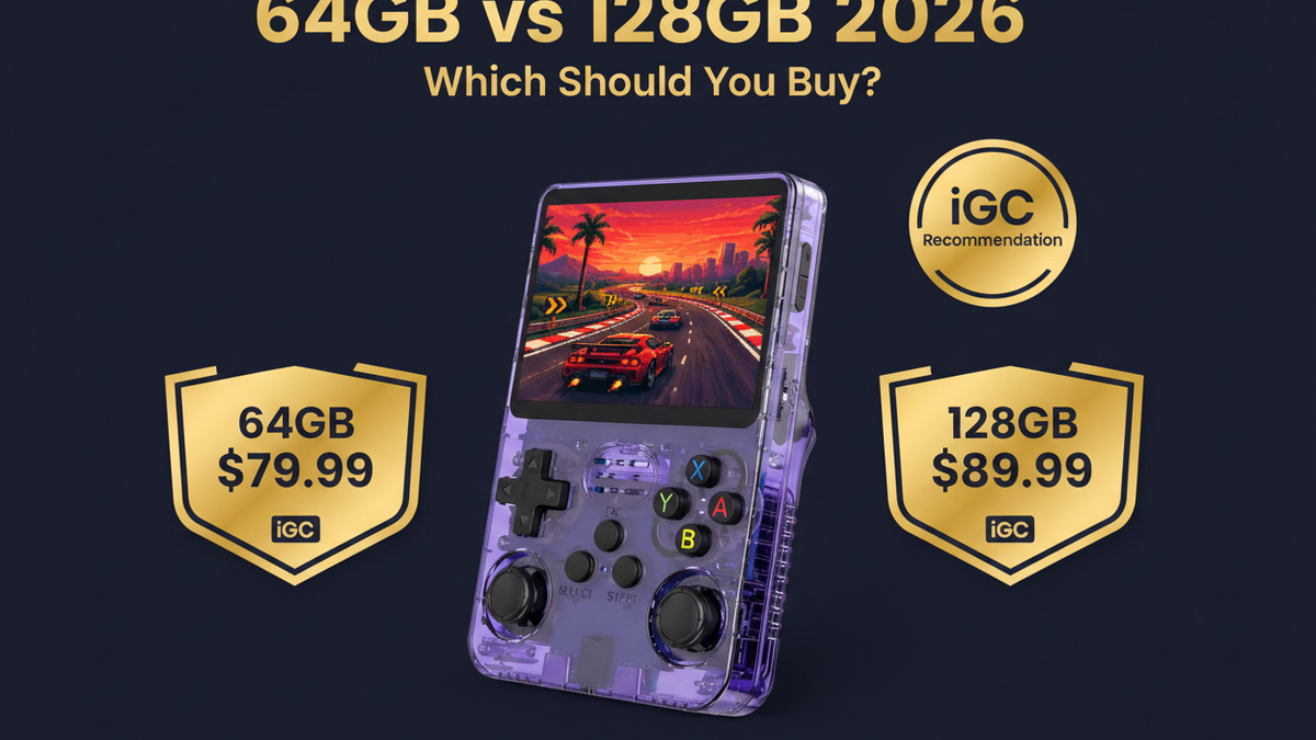 R36S 64GB vs 128GB 2026 comparison — which should you buy by iGameConsole
